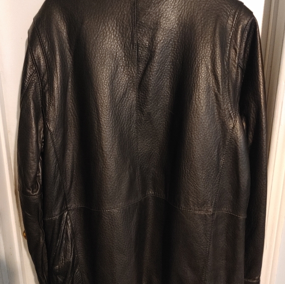 NWT! $500 DOCKERS NEW ZEALAND LAMB LEATHER JACKET MENS LARGE - Picture 7 of 9